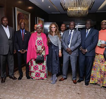 Dr Rasha Kelej, CEO of Merck Foundation Meeting with H.E. First Lady of the Republic of Niger Madame Aissata Issoufou Mahamadou during Merck Africa Asia Luminary 2020