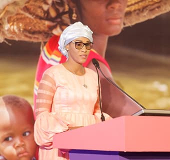 H.E. First Lady of the Republic of The Gambia, Madame Fatoumattah Bah-Barrow during Merck Africa Asia Luminary 2017