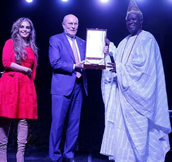 Prof. Frank Stangenberg Haverkamp, Chairman of the Executive Board of E. Merck KG for his contribution to empower infertile women through Merck More Than a Mother campaign in Africa.