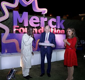 Prof. Frank Stangenberg Haverkamp, Chairman of the Executive Board of E. Merck KG for his contribution to empower infertile women through Merck More Than a Mother campaign in Africa.