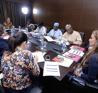 Dr Rasha Kelej, CEO of Merck Foundation Meeting with H.E. First Lady of the Republic of Chad Madame Hinda Deby Itno during Merck Africa Asia Luminary 2020
